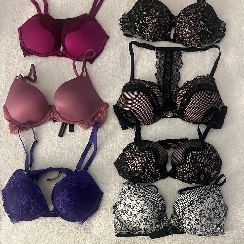 Victoria’s Secret Very Sexy Push-up Plunge Bras 7 total 32A